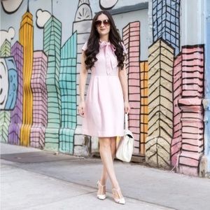 J. Crew Pink Dress with Bow Detail